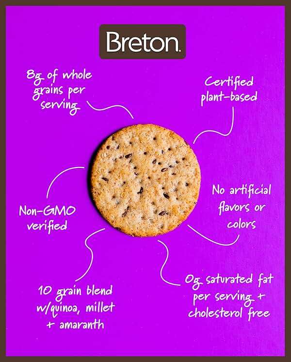 Breton Multigrain Crackers, 7.3 Ounce (Pack of 3) - Image 9