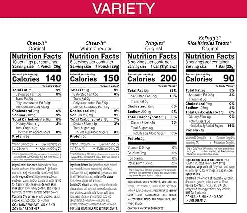 Kellogg's Cheez-It, Pringles & Rice Krispies Treats Snacks Mega Variety Pack, 30.1oz Box (30 Count) - Image 2