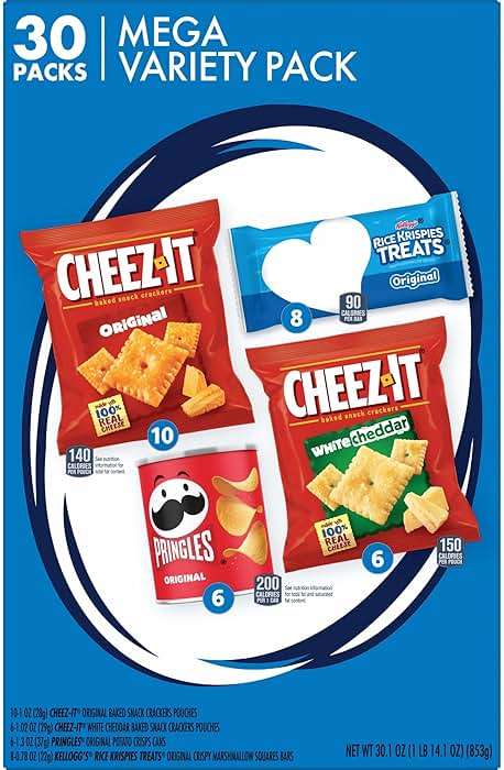 Kellogg's Cheez-It, Pringles & Rice Krispies Treats Snacks Mega Variety Pack, 30.1oz Box (30 Count) - Image 5