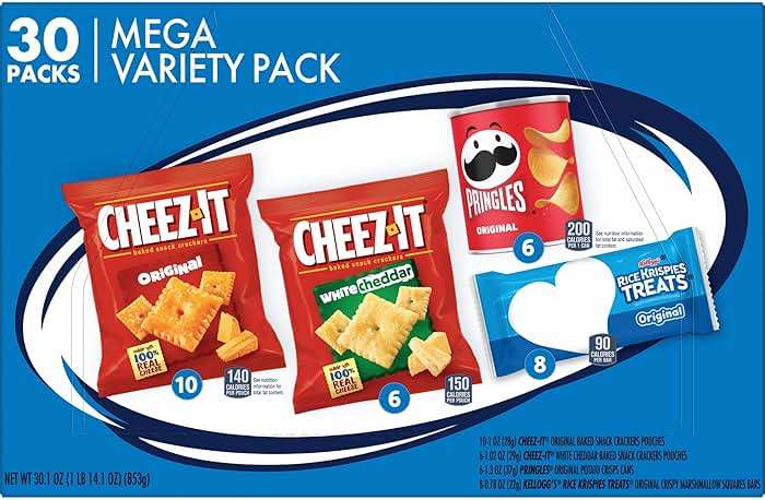 Kellogg's Cheez-It, Pringles & Rice Krispies Treats Snacks Mega Variety Pack, 30.1oz Box (30 Count) - Image 6