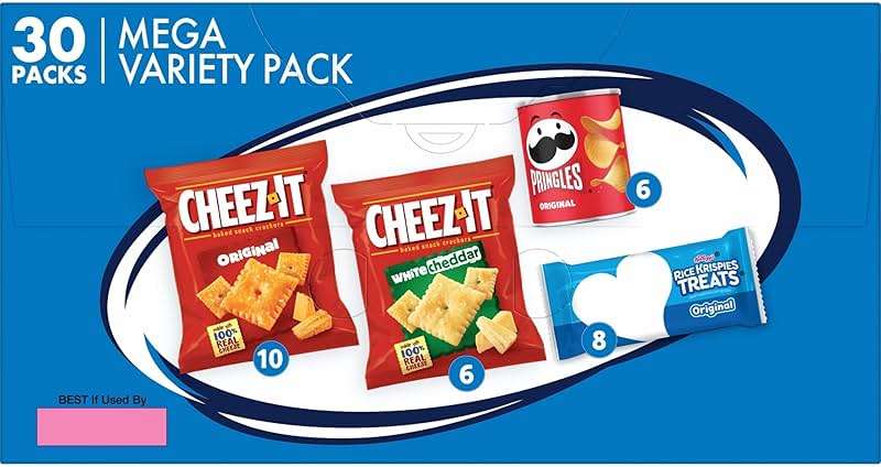 Kellogg's Cheez-It, Pringles & Rice Krispies Treats Snacks Mega Variety Pack, 30.1oz Box (30 Count) - Image 7