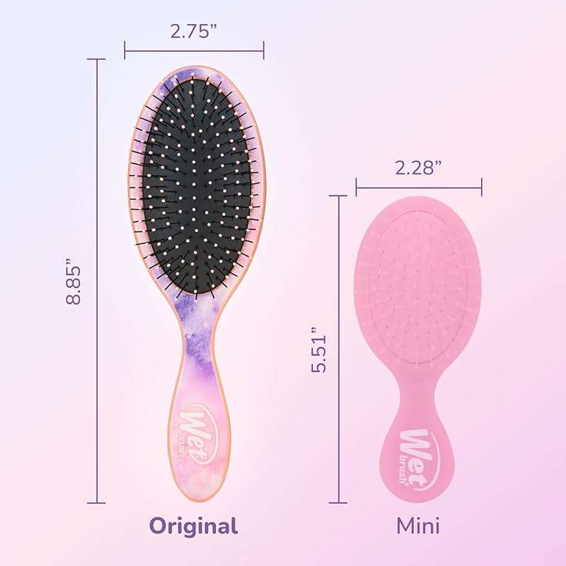 Wet Brush Original Detangler Hair Brush, Color Wash, Watermark, Ultra-Soft IntelliFlex Bristles - Detangling Hairbrush Glides Through Tangles For Wet, Dry & Damaged Hair, Women & Men - Image 5