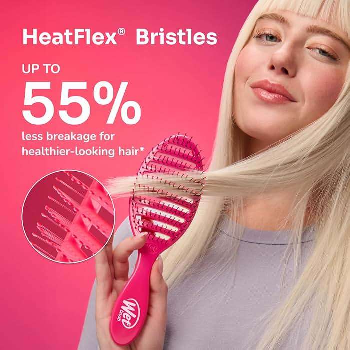 Wet Brush Speed Dry Hair Brush - Watermark (Color Wash) - Vented Design and Ultra Soft HeatFlex Bristles Are Blow Dry Safe With Ergonomic Handle Manages Tangle and Uncontrollable Hair - Pain-Free - Image 6