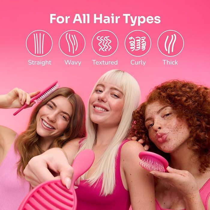 Wet Brush Speed Dry Hair Brush - Stripes (Color Wash) - Vented Design and Ultra Soft HeatFlex Bristles Are Blow Dry Safe With Ergonomic Handle Manages Tangle and Uncontrollable Hair - Pain-Free - Image 3