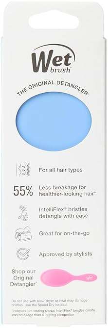 Wet Brush Squirt Detangling Brush, Sky, Mini Detangler, No Tangle Ultra-Soft IntelliFlex Bristles, Wet & Dry Styling Hairbrush for Women & Men, All Hair Types - Image 12