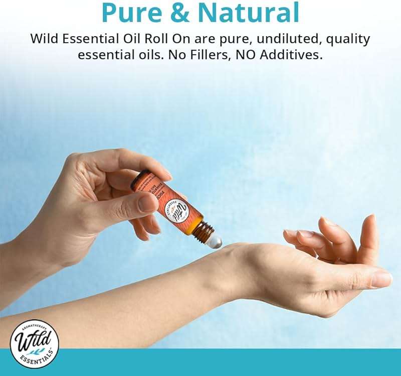 Wild Essentials Motion Ease Essential Oil Roll On, 10ml Motion Sickness, Nausea, Upset Stomach, Vertigo, Dizzy, Seasick, Carsick, Made with Organic Jojoba Oil, Ready to Use, Moisturizer, All Natural - Image 3