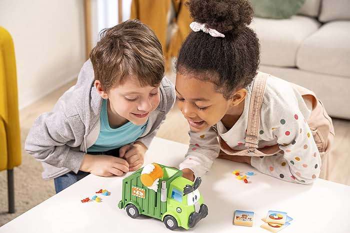 Goliath Trash Stash Game w/ 24pc Puzzle - Fill Trashcan, Watch It Dump Into Garbage Truck Or Truck Chucks It Up - Includes 24-Piece Puzzle - Image 5