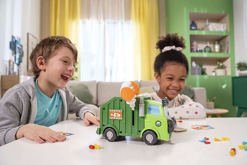Goliath Trash Stash Game w/ 24pc Puzzle - Fill Trashcan, Watch It Dump Into Garbage Truck Or Truck Chucks It Up - Includes 24-Piece Puzzle - Image 6