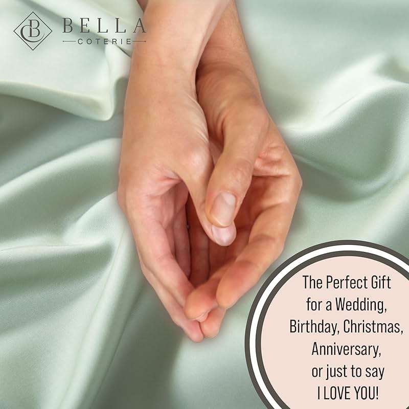 Bella Coterie Luxury Bamboo Viscose Queen Size Sheet Set | 100% Organically Grown | Ultra Soft | Cooling for Hot Sleepers | 18" Deep Pocket [Sea Glass] - Image 6