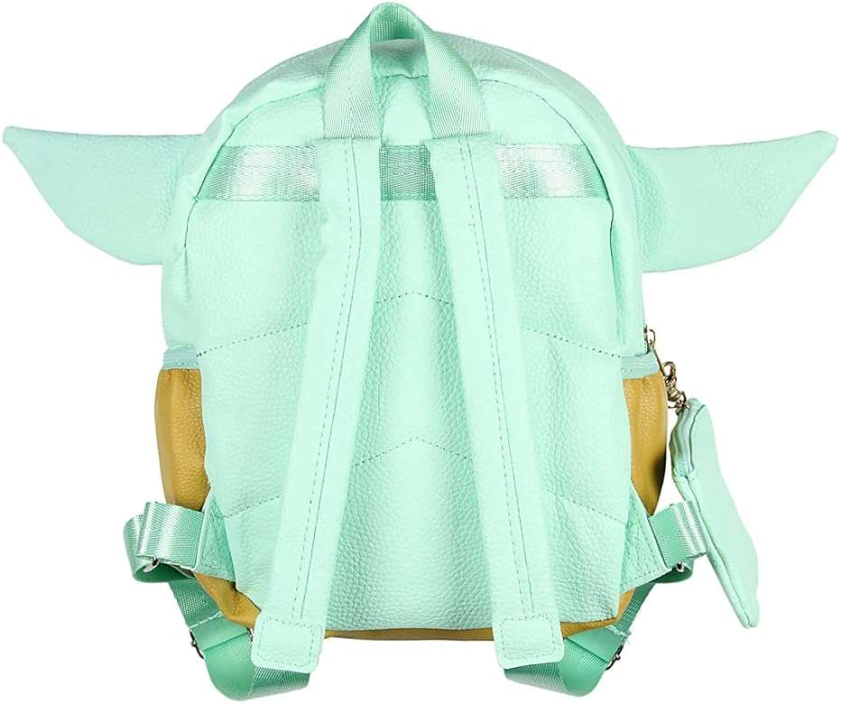 AI ACCESSORY INNOVATIONS Star Wars The Mandalorian Grogu Baby Yoda Mini Backpack 10.5" with Coin Purse - Image 3