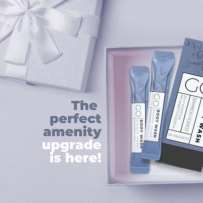 Go Essentials Travel Size Body Wash Packets – Single-use amenity. Airline Friendly. 40 cartons (800 packets). - Image 6