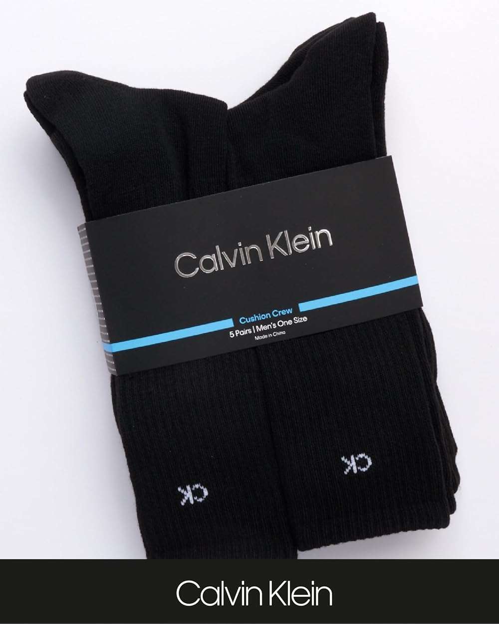 Calvin Klein Mens Crew Socks - 5 Pack Breathable Cushion Crew Athletic Mid-Calf Socks for Men for Running and Workout (7-12) - Image 2