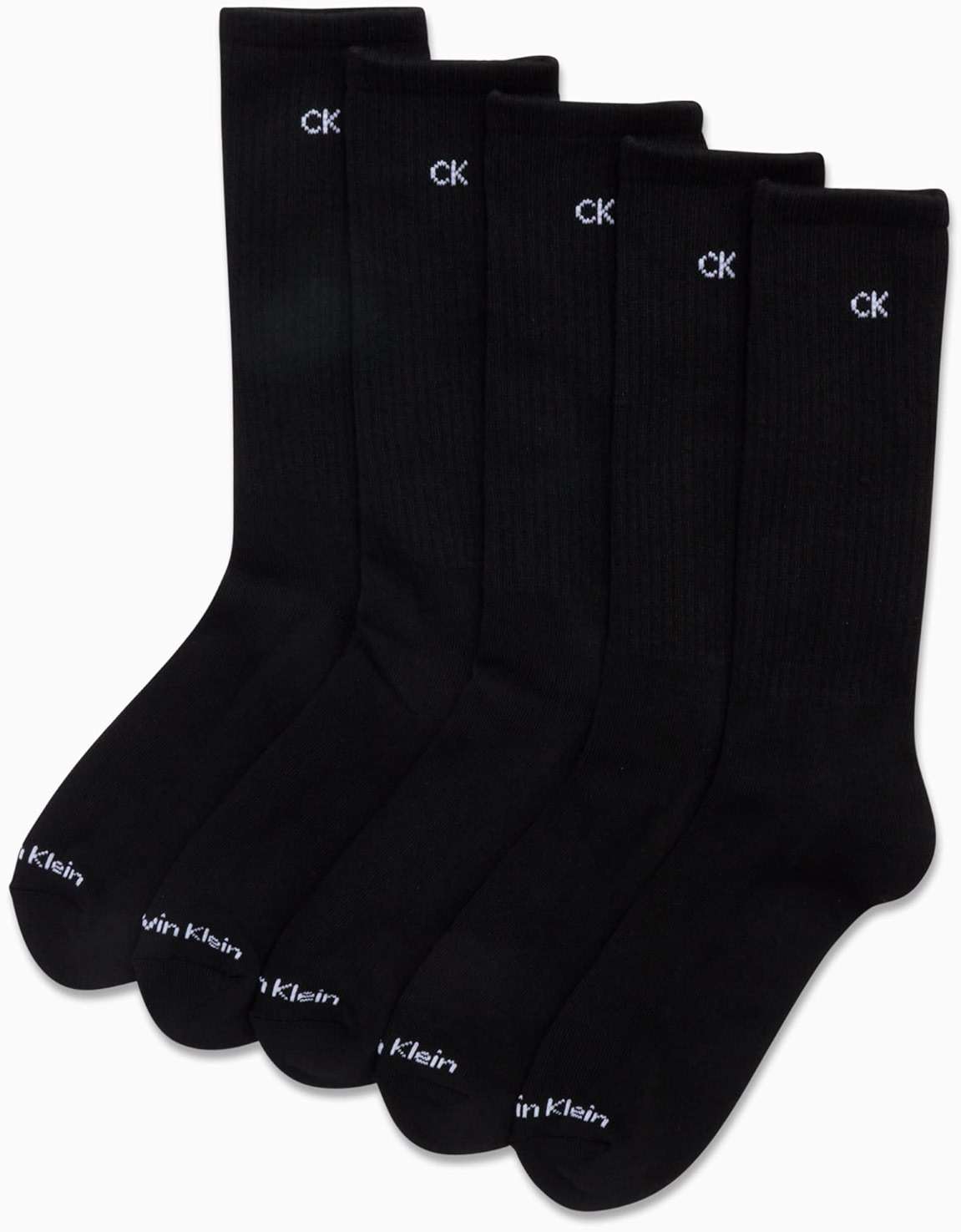 Calvin Klein Mens Crew Socks - 5 Pack Breathable Cushion Crew Athletic Mid-Calf Socks for Men for Running and Workout (7-12) - Image 4
