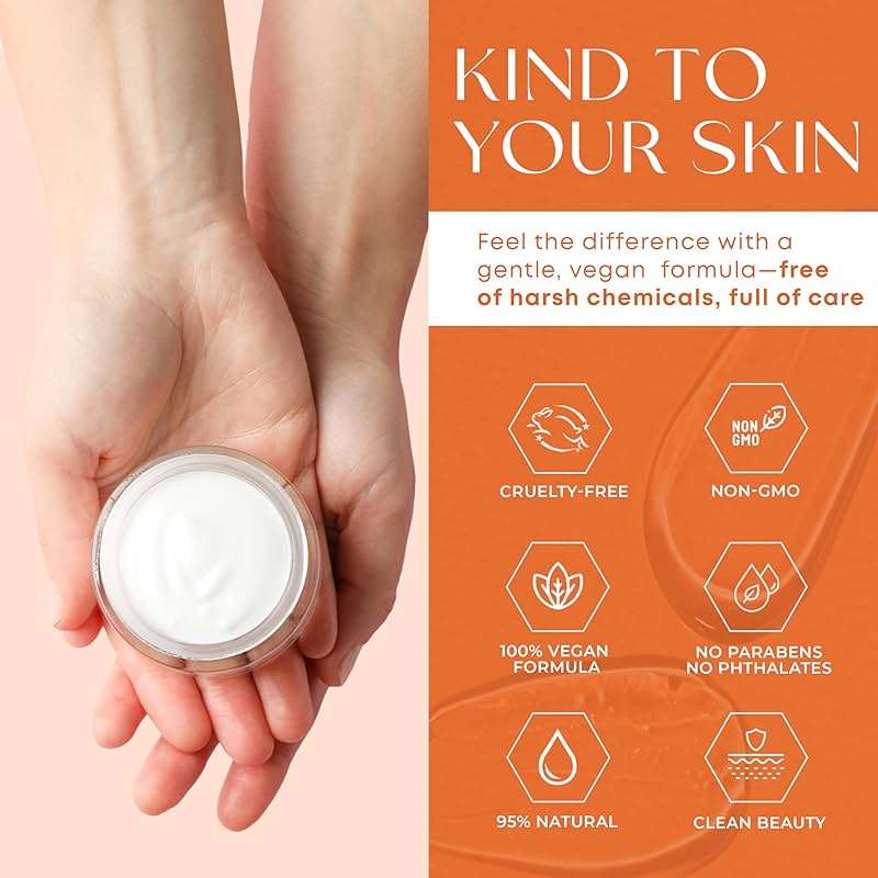 Skin 2.0 Vitamin C & Collagen Face Moisturizer - Dermatologist Tested, Anti-Aging, Skin Tightening - Brightening, Clean Beauty, Cruelty-Free, Korean Skincare for All Skin Types - 1.69 Fl oz - Image 4