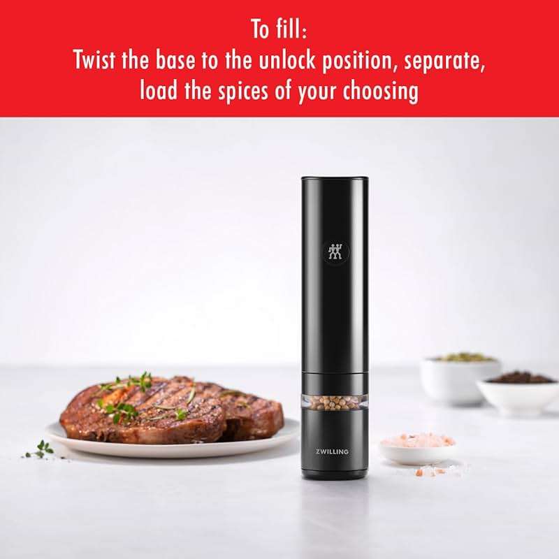 ZWILLING Enfinigy Electric Salt/Pepper Mill - Black - Image 8