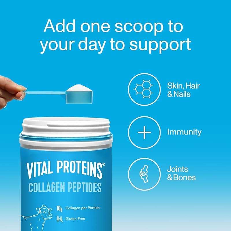 Vital Proteins Collagen Peptides Powder - Supports Hair, Nail, Skin, Bone & Joint Health, Unflavored, Collagen Protein 9.33 OZ - Image 5