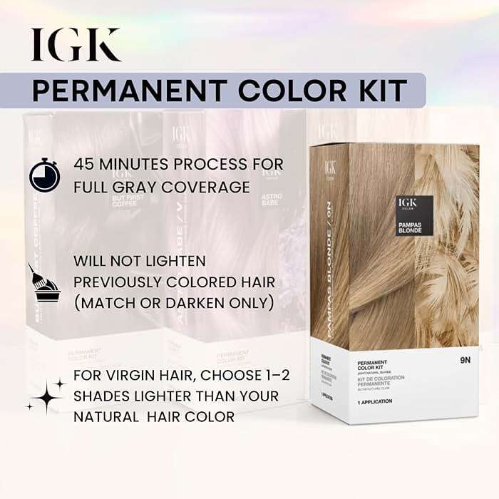 IGK Permanent Hair Dye Color Kit | 7C Copper Cola - Dark Coppery Blonde | 100% Gray Color Coverage + Strengthen + Shine | Ammonia Free - Image 6