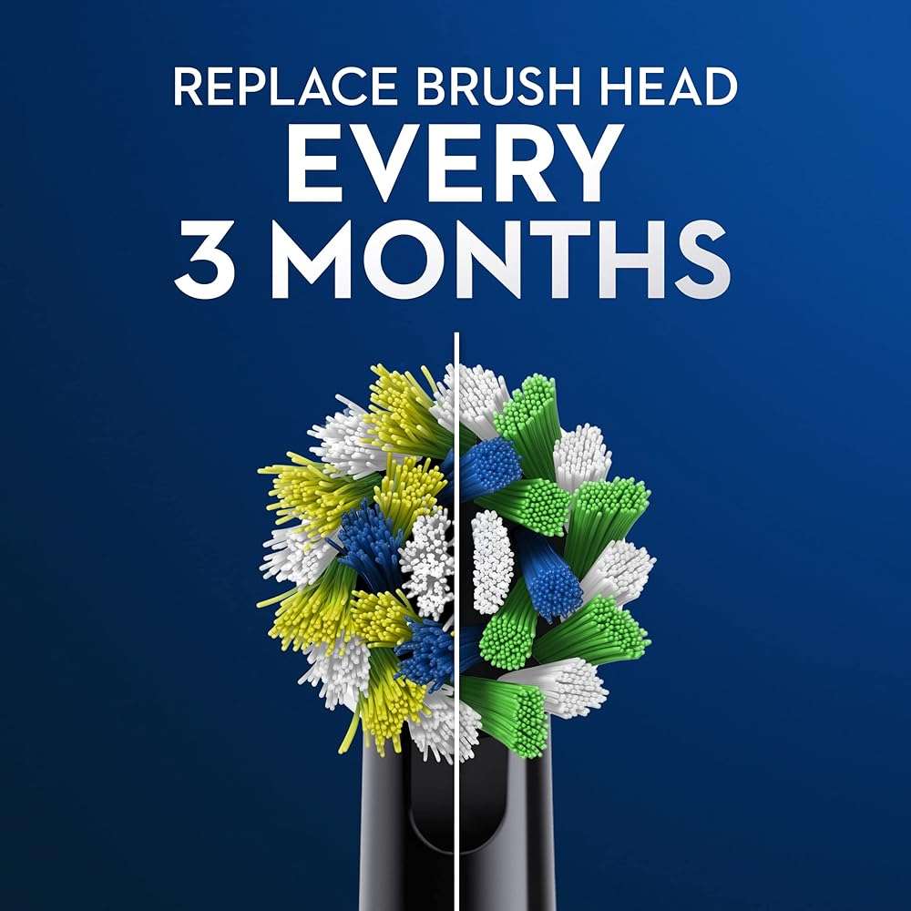 Oral-B Cross Action Electric Toothbrush Replacement Brush Heads, Black, 3 Count (Pack of 1) - Image 6