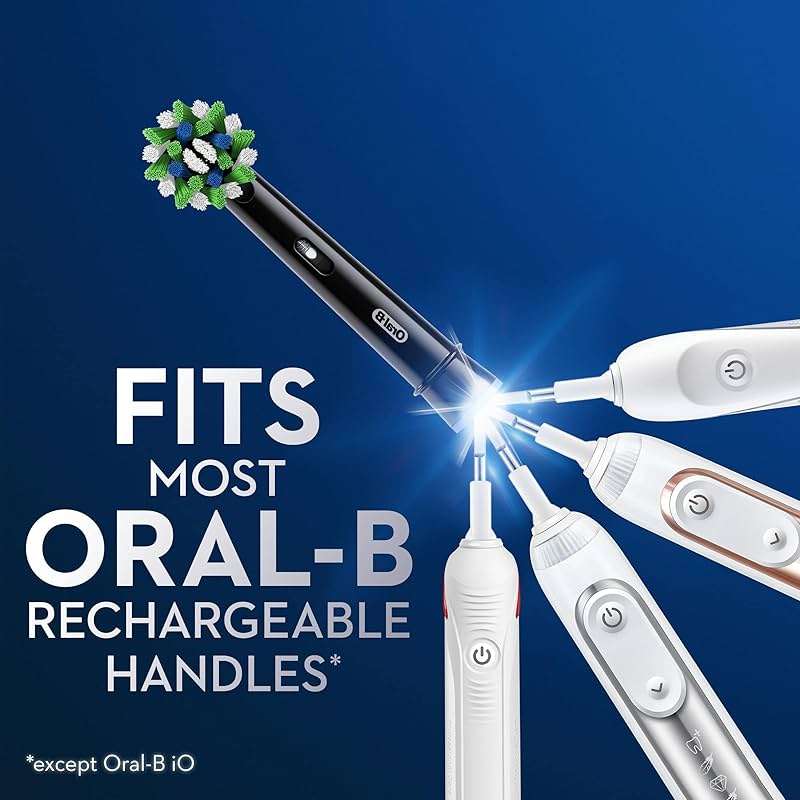 Oral-B Cross Action Electric Toothbrush Replacement Brush Heads, Black, 3 Count (Pack of 1) - Image 9