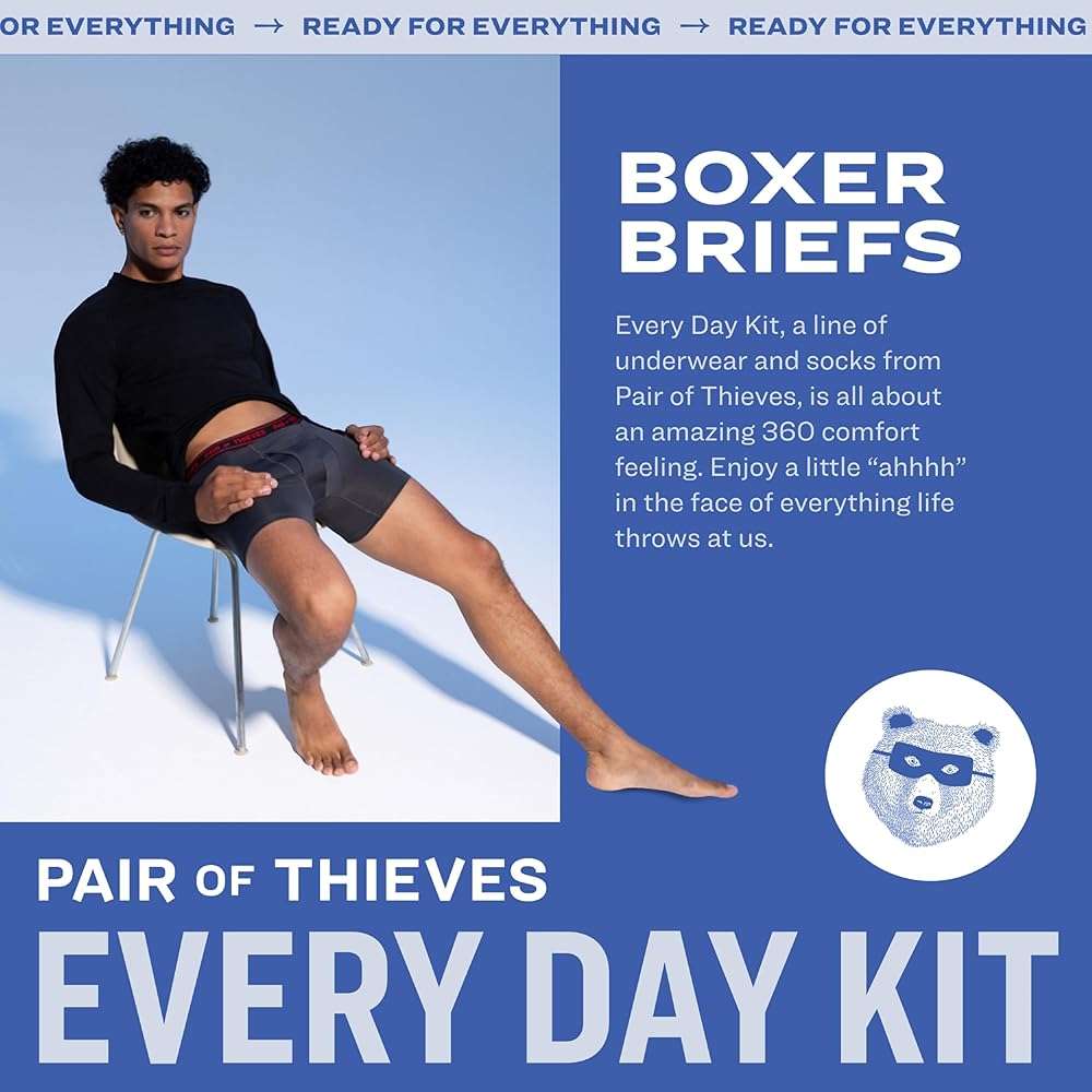 Pair of Thieves Men Every Day Kit Boxer Briefs | Underwear for Men | Soft, Tagless, Cotton Spandex Blend | Moisture Wicking - Image 2