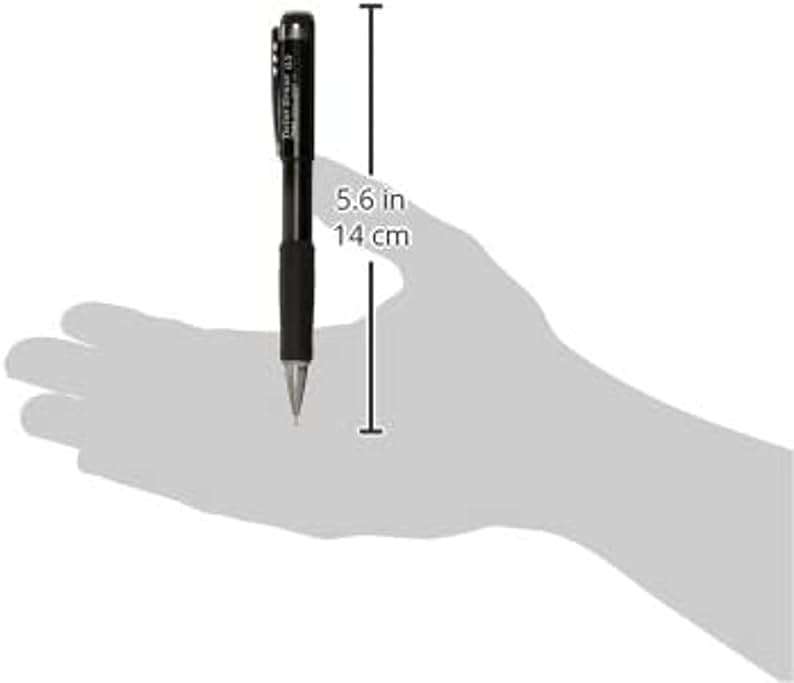 Pentel Mechanical Pencil 0.5 mm Twist Erase III, Twist Up Eraser, Pre-Loaded Super Hi-Polymer HB Lead, Black Barrel, 3-Pack - Image 2