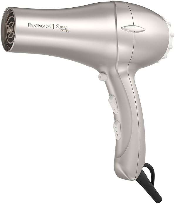 Remington Shine Therapy Hair Dryer with Argan Oil & Keratin, 1875W Ionic Blow Dryer for Frizz Control & Smooth Shine, Ceramic Technology, Lightweight Hair Dryer with Diffuser & Concentrator - Image 2