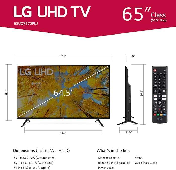 LG 65-Inch Class UQ7570 Series 4K Smart TV, AI-Powered 4K, Cloud Gaming (65UQ7570PUJ, 2022) - Image 2