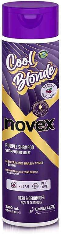 NOVEX Cool Blonde Purple Toning Shampoo 10.1oz/ 300ml - Purple Shampoo Neutralizes, Tones with Acai extract and Ceramides for blonde, silver, bleached, or brassy hair - Image 1
