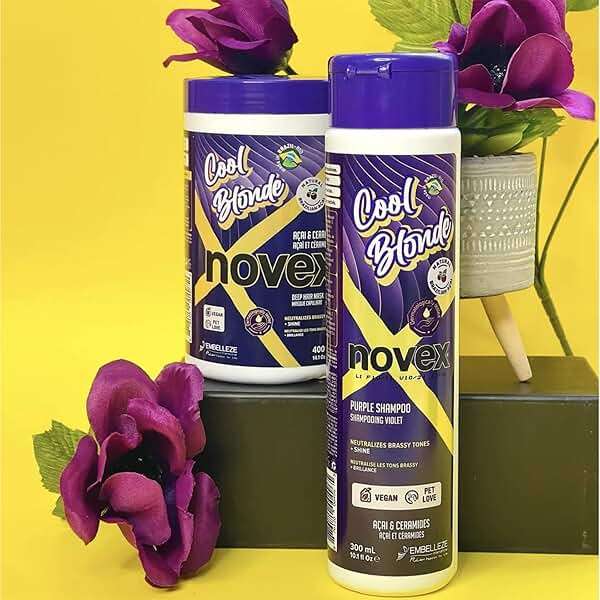 NOVEX Cool Blonde Purple Toning Shampoo 10.1oz/ 300ml - Purple Shampoo Neutralizes, Tones with Acai extract and Ceramides for blonde, silver, bleached, or brassy hair - Image 7