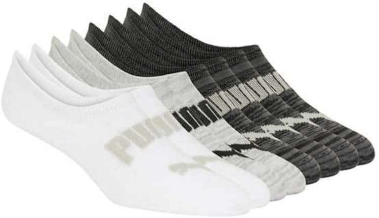 Puma Women's No Show Sneaker 8 Pack Socks, Blk/Wht/Grey, One Size - Image 1