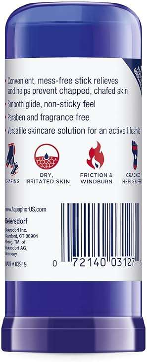 Aquaphor Healing Balm Stick, Skin Protectant with Avocado Oil and Shea Butter, 0.65 Oz Stick - Image 13