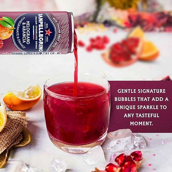 Sanpellegrino Italian Sparkling Drink Melograno And Arancia, Sparkling Orange And Pomegranate Beverage, 24 Pack Of Cans - Image 4