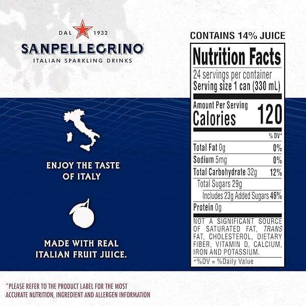 Sanpellegrino Italian Sparkling Drink Melograno And Arancia, Sparkling Orange And Pomegranate Beverage, 24 Pack Of Cans - Image 7
