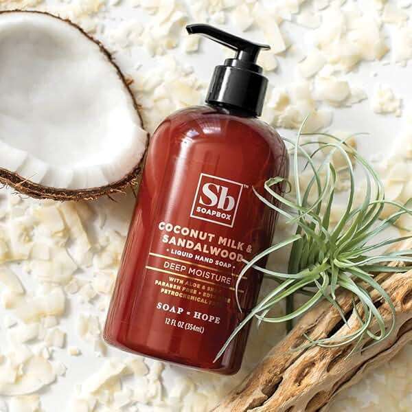 Soapbox Coconut Milk & Sandalwood Liquid Hand Soap Refill, Moisturizing Hand Wash - Gentle Cleanser for Hands - Clean Ingredients Free of Harsh Chemicals, Sulfates, Parabens & Silicones - 64 oz - Image 7