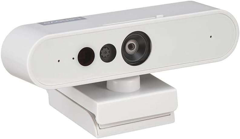 Lenovo HD 1080p Webcam (510 FHD) - Monitor Camera with 4X Digital Zoom, 95° Wide Angle, 360° Rotation Pan & Tilt - Desktop Cam with Dual Microphones & Windows Hello for Livestreaming & Conferences - Image 1