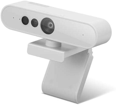 Lenovo HD 1080p Webcam (510 FHD) - Monitor Camera with 4X Digital Zoom, 95° Wide Angle, 360° Rotation Pan & Tilt - Desktop Cam with Dual Microphones & Windows Hello for Livestreaming & Conferences - Image 4