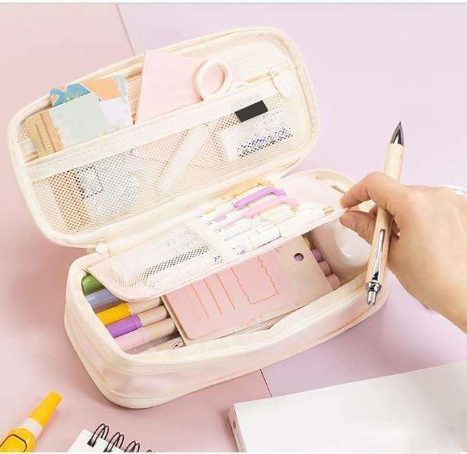 Arnuixty Large Storage Pencil Case Pen Bag with Zipper Big Capacity Pouch Organizer for Office Travel Holder Box - Image 6