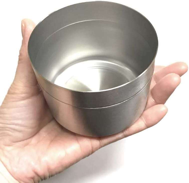 Tea sieve can stainless steel can for straining matcha tea strainer with bamboo spatula small size about 20g of matcha can be strained at once Made in Japan Japanese tea utansils - Image 2