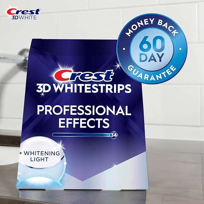 Crest 3D Whitestrips Professional Effects + LED Light – Teeth Whitening Kit, 1 Light + 20 Treatments, Each with 1 Upper/1Lower, 40 Strips – Crest 3DWhite Teeth Whitening Strips - Image 3