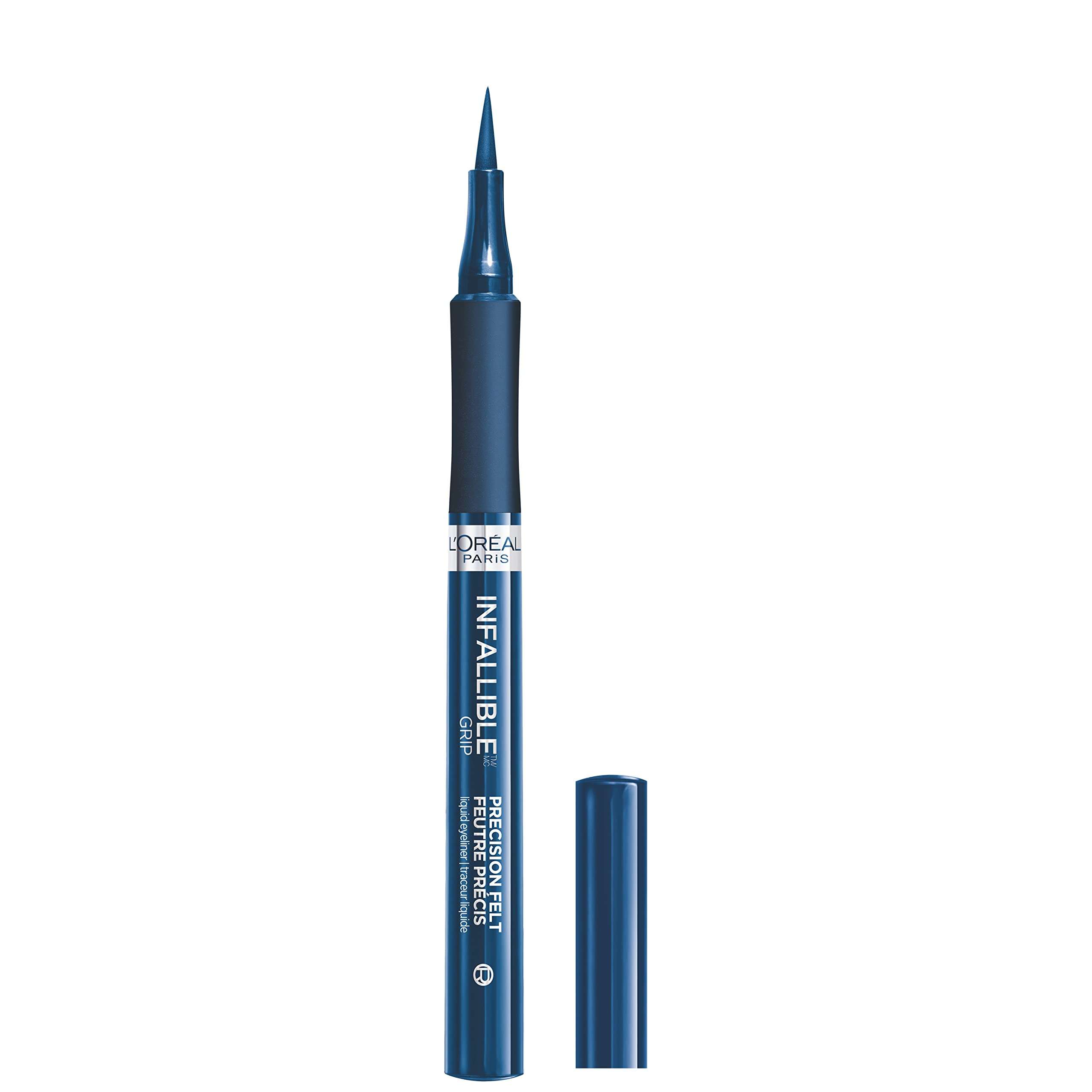 L'Oreal Paris Cosmetics Paris Makeup Infallible Grip Precision Felt Eyeliner, Smudge Resistant, Long Lasting Waterproof Eyeliner, Blue, Blue, 0.03 fl oz - Image 1