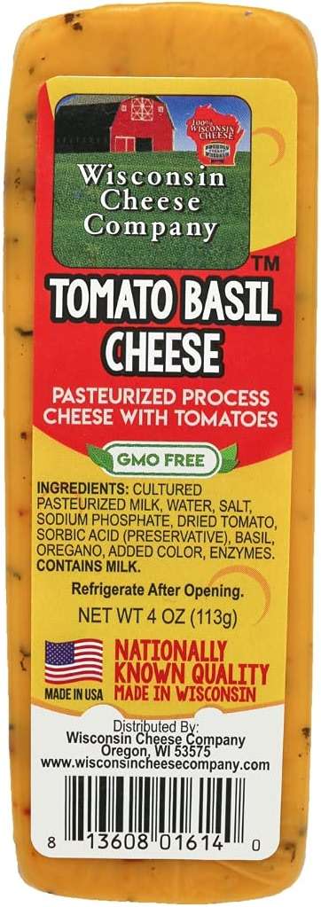Wisconsin Cheese Company - Specialty Cheese & Summer Sausage Gift Box - 100% Wisconsin Gouda, Smoked Cheddar, Salami, Tomato Basil Cheddar, Swiss (Pack of 5 Blocks) | Perfect for Parties, Charcuterie Boards, and Holiday Gifts - Image 5