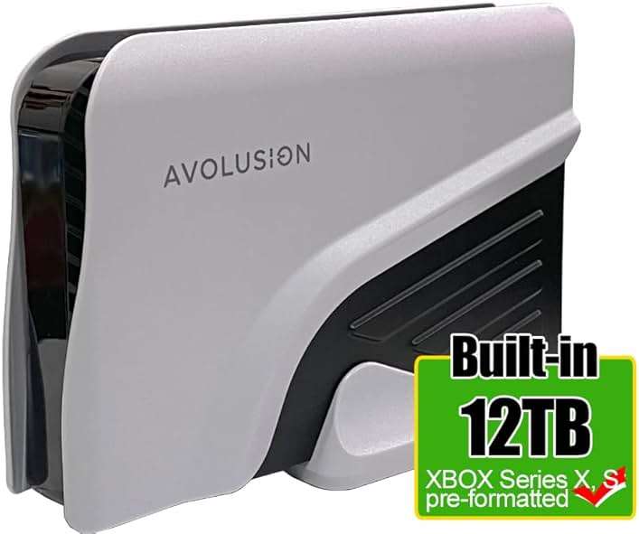 Avolusion PRO-Z Series 12TB USB 3.0 External Gaming Hard Drive for Xbox Series X | S (White) (Renewed) - Image 2