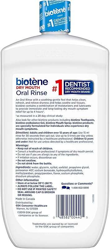 Biotene Oral Rinse Mouthwash for Dry Mouth, Breath Freshener and Dry Mouth Treatment, Fresh Mint - 2x33.8 fl oz - Image 9