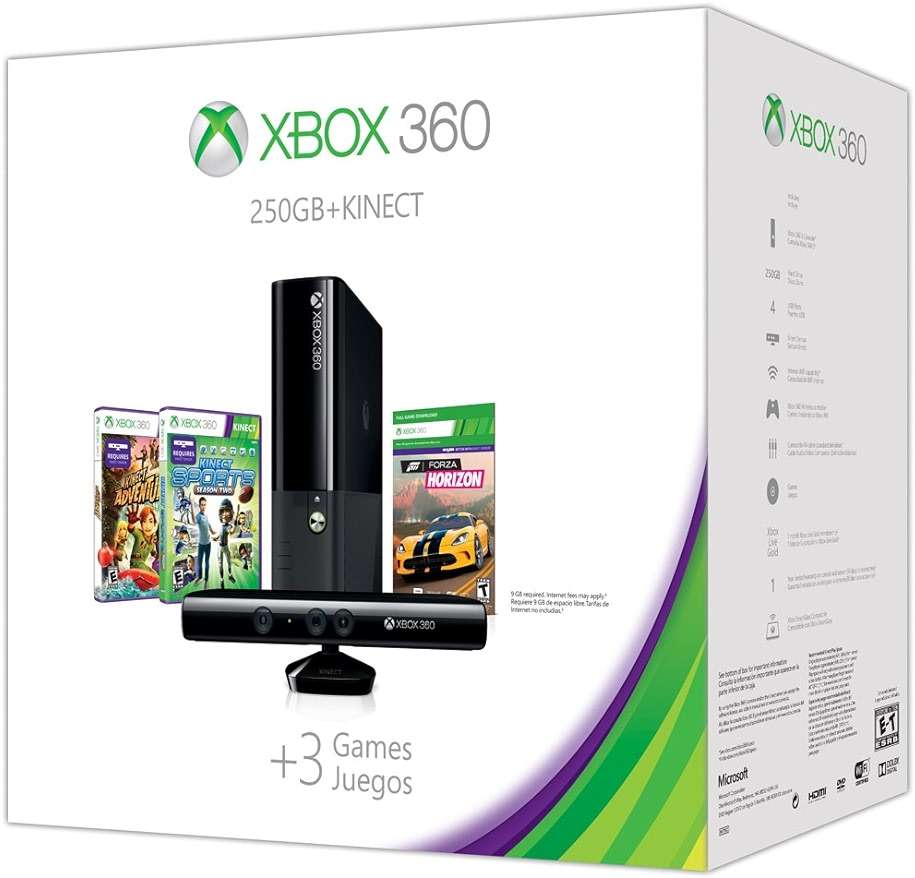 Xbox 360 E 250GB Kinect Holiday Value Bundle (Renewed) - Image 2