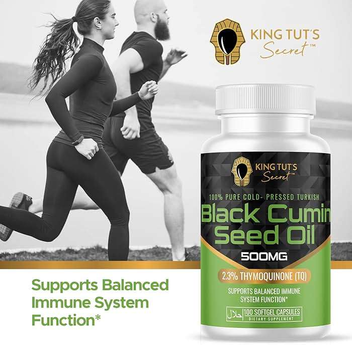 KING TUT'S SECRET Black Seed Capsules - 500 mg 100 Softgels - Nigella Sativa Extract, Black Cumin Supplement for Hair, Antioxidant Support, Immune System - Halal Black Seed Cumin Oil Capsules - Image 5