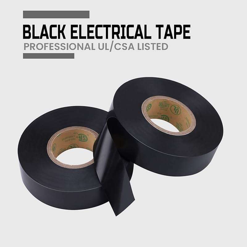 Lichamp 20-Pack Black Electrical Tape Waterproof, 3/4 in x 66ft, Industrial Grade UL/CSA Listed High Temp Electrical Tape Electric Super Vinyl - Image 3