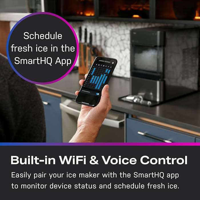GE Profile Opal 2.0 | Countertop Nugget Ice Maker | Ice Machine with WiFi Connectivity | Smart Home Kitchen Essentials | Black Stainless - Image 7