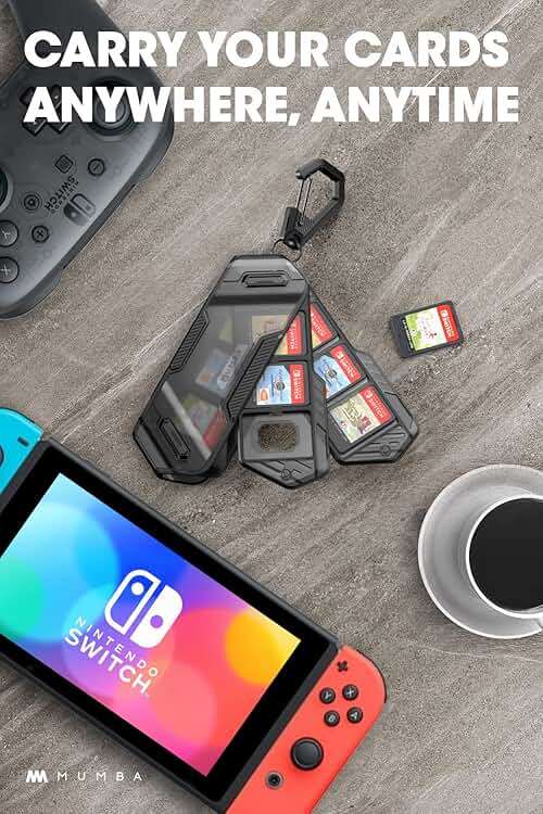 Mumba Pop-Up Game Card Case for Nintendo Switch 2/OLED/Switch 1/Lite, 12 Game Holder Cartridge Case , Push-to-Open 4-Row Display, Portable Protective Hard Shell, Mini Console Decor (Black) - Image 7