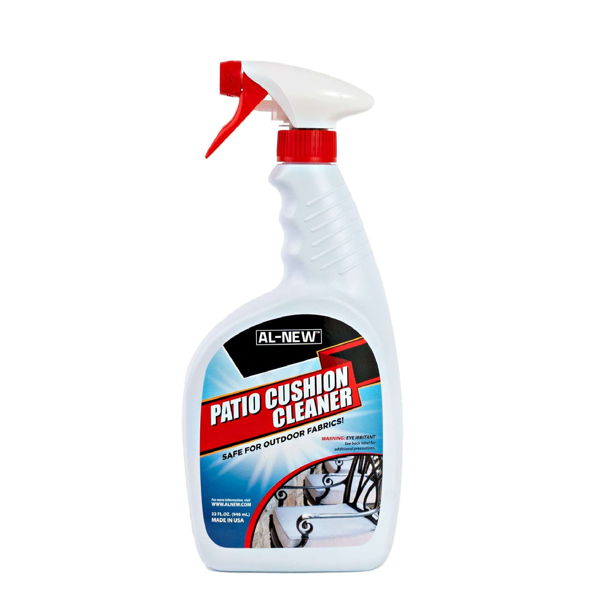 AL-NEW Patio Cushion Cleaner | Safe For Use On Outdoor Fabrics Such As Patio Cushions, Awnings, Furniture Covers, and more (32 Ounce) - Image 1