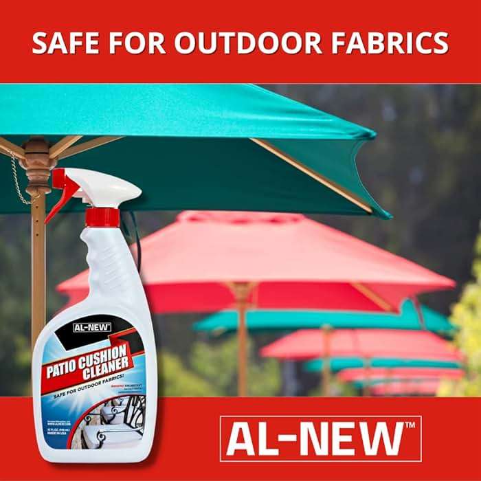 AL-NEW Patio Cushion Cleaner | Safe For Use On Outdoor Fabrics Such As Patio Cushions, Awnings, Furniture Covers, and more (32 Ounce) - Image 5